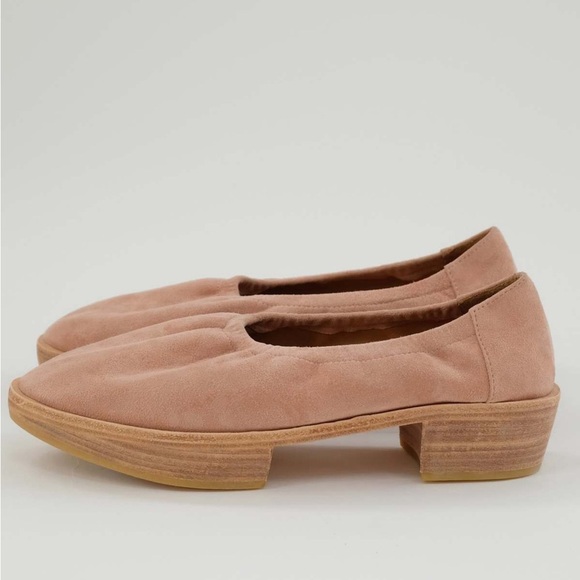 Beklina Aya Platform Fish Paste Slip On Suede Block Heel Women's Size 8 - Picture 2 of 16